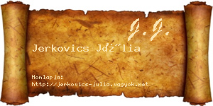 Jerkovics Júlia névjegykártya