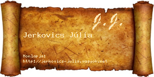Jerkovics Júlia névjegykártya