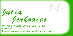 julia jerkovics business card
