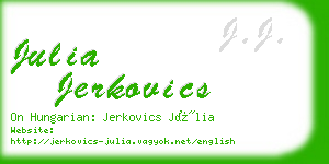julia jerkovics business card